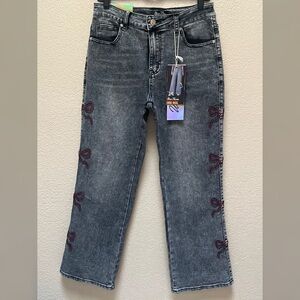 Blue Haven Mid Rise Wide Leg Jeans Juniors Size-7